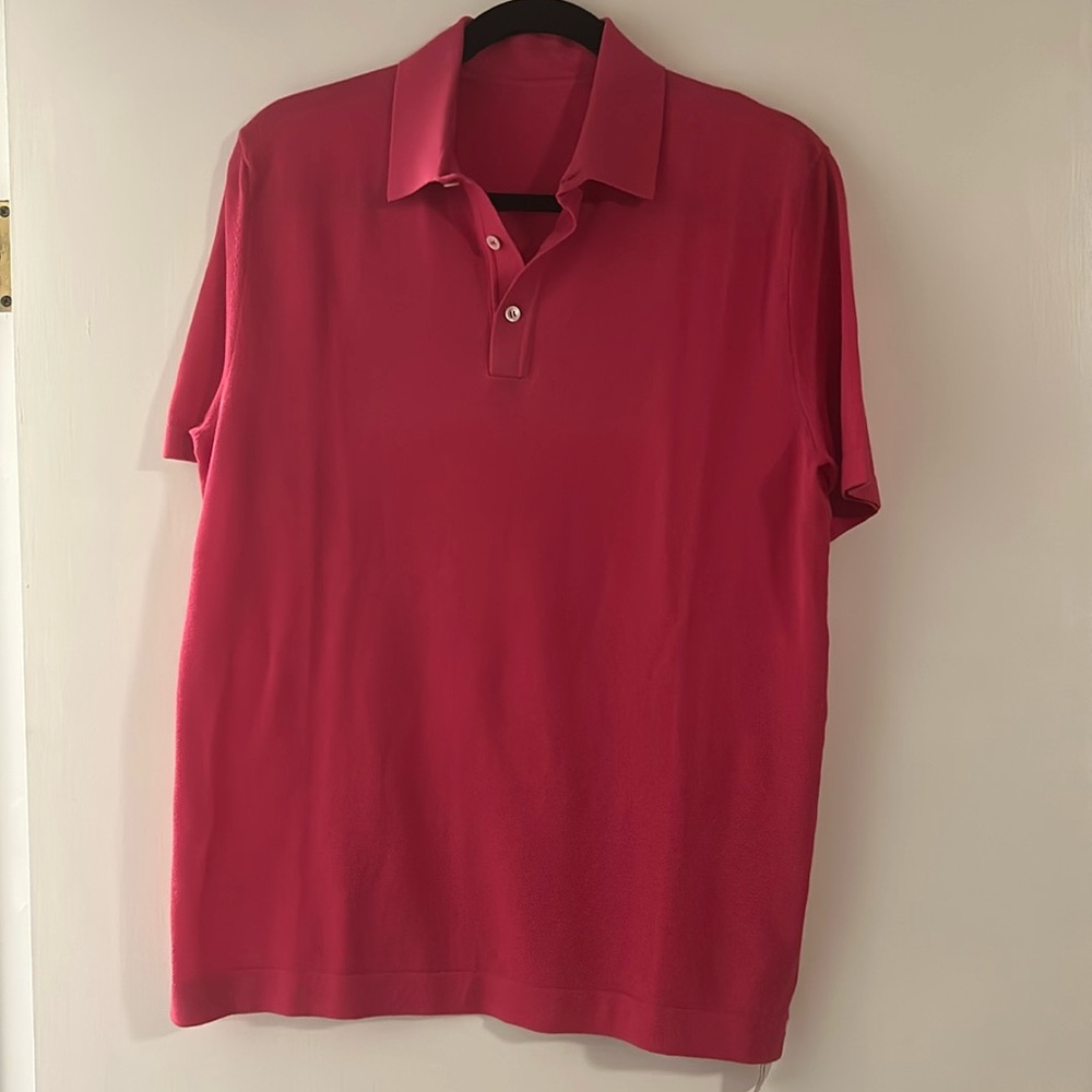 Anderson & Sheppard cotton polo shirt S NWT Fuchsia